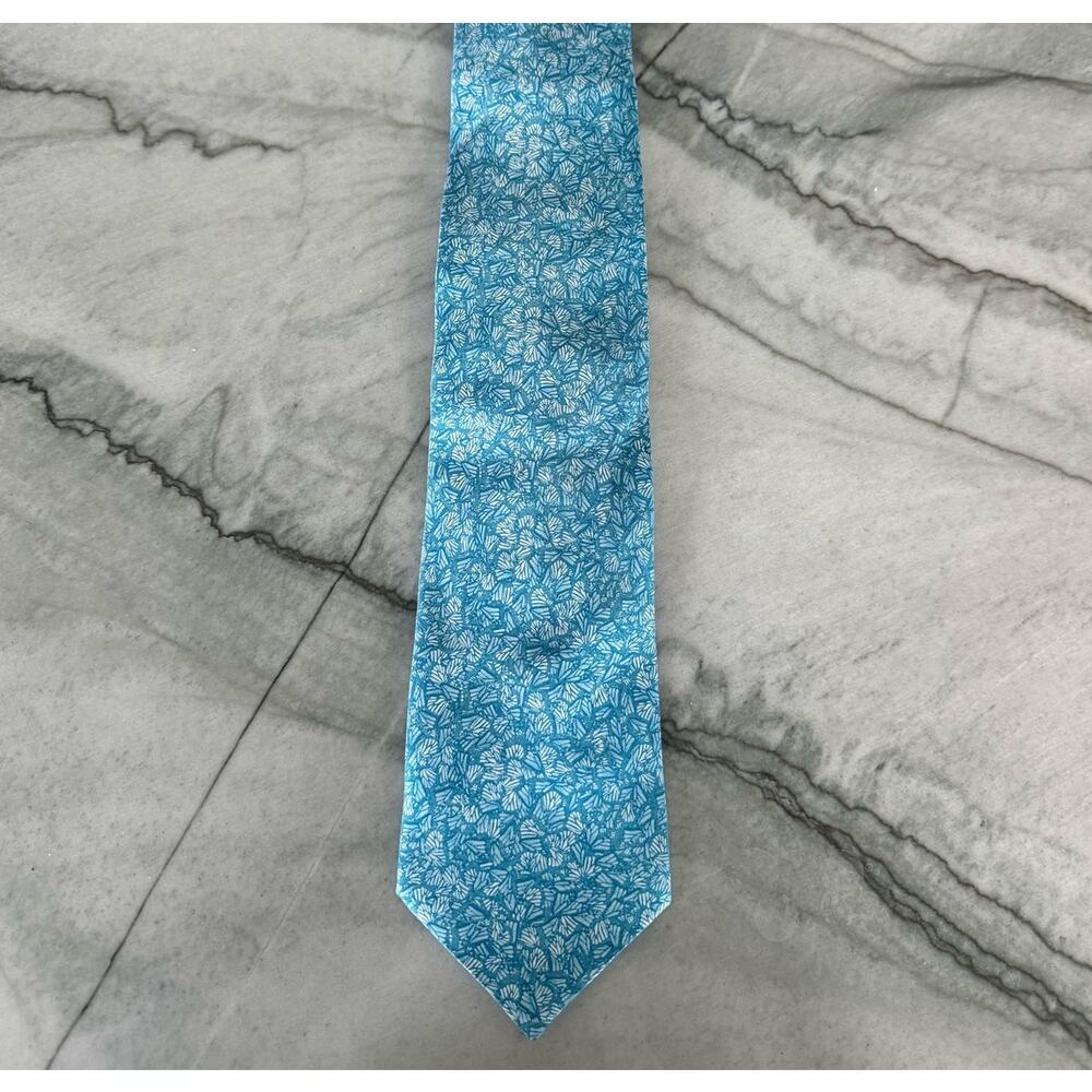 Pineda Covalin Aqua Butterfly silk tie